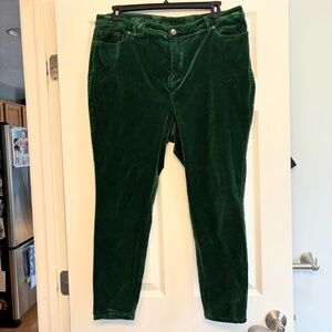 ModCloth ☘️ green velvet emerald svelte Devine pants 20 W